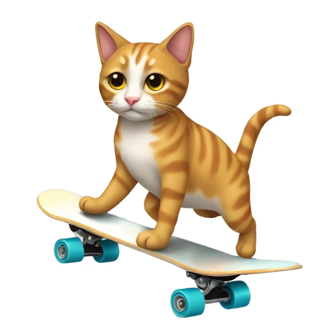 Gato andando en skate sticker