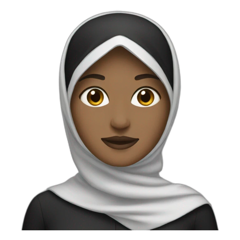 woman with black hijab sticker