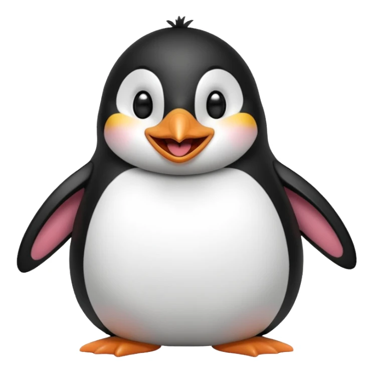 Penguin  laughing sticker