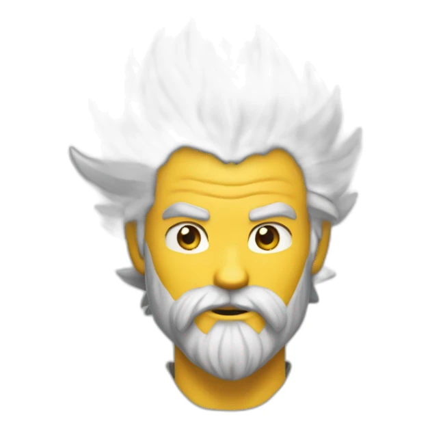 Un super sayan avec barbe sticker