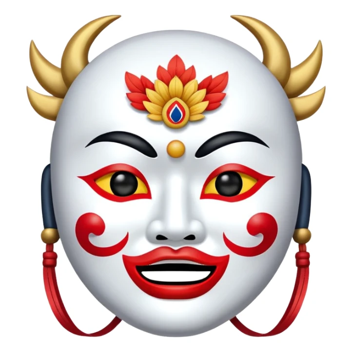 traditional korean mask sticker