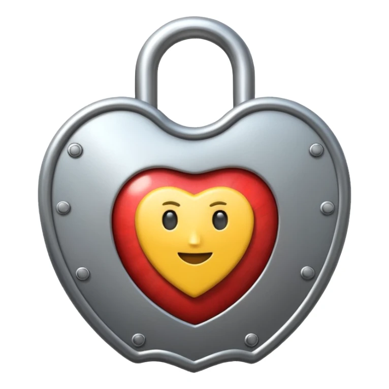 lock with a shield apple style emoji sticker