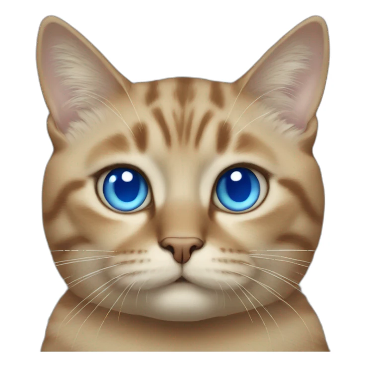 Cat fat with blue eyes sticker