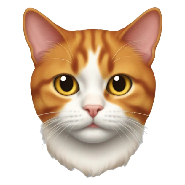 Scotch fold ginger cat with tricolour kitty sticker