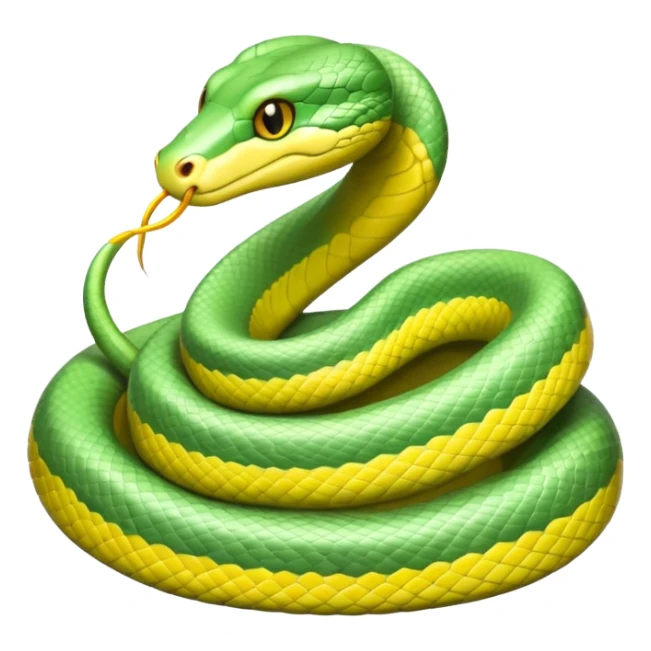 A cute pastel green snake sticker