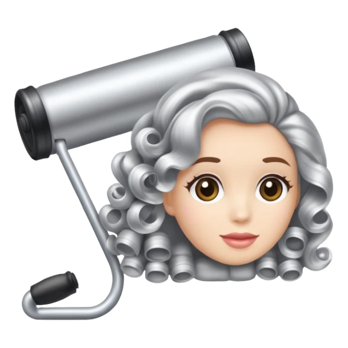 Hair curlers sticker