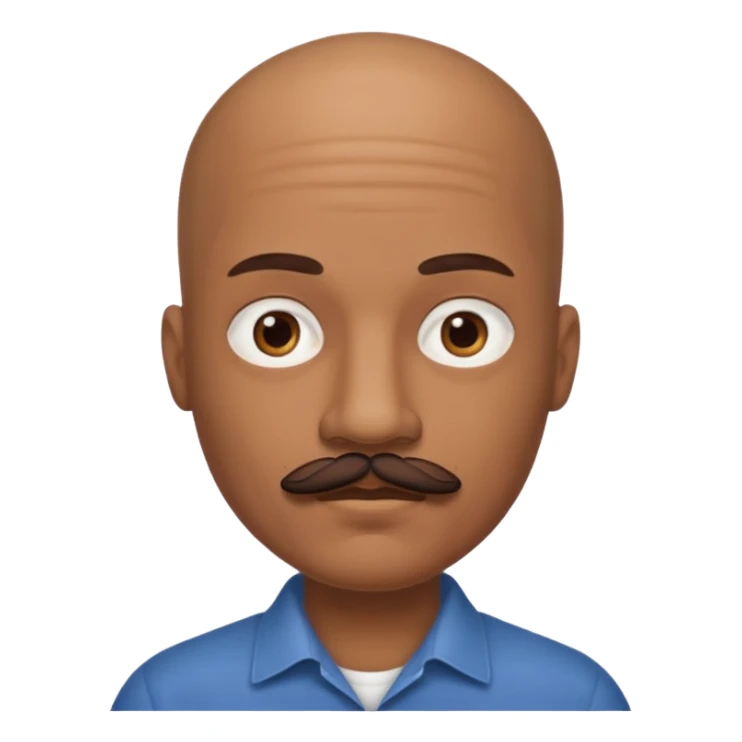 player bald and mustache  sticker