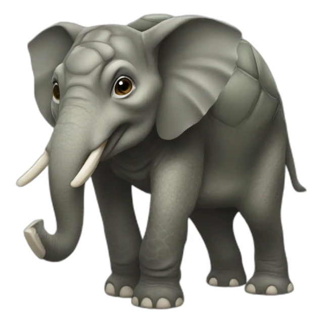 Tortue sur un éléphant sticker