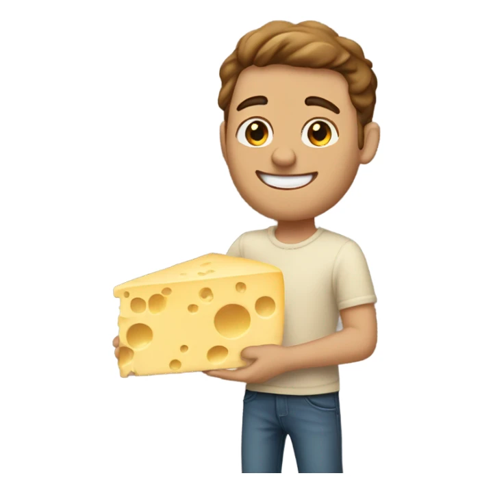 Josh Jacob’s holding cheese sticker