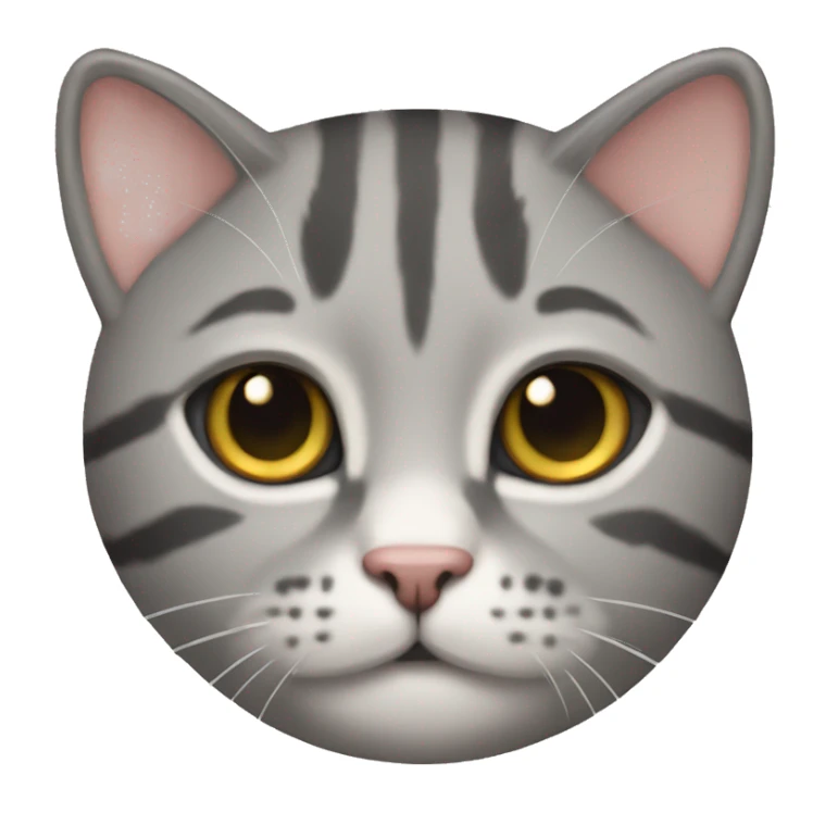 small gray tabby fold cat sticker