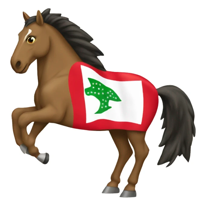 Tongan flag on a horse sticker