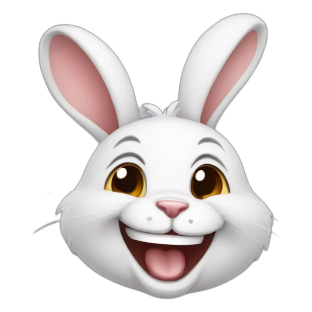 rabbit is laughing sticker