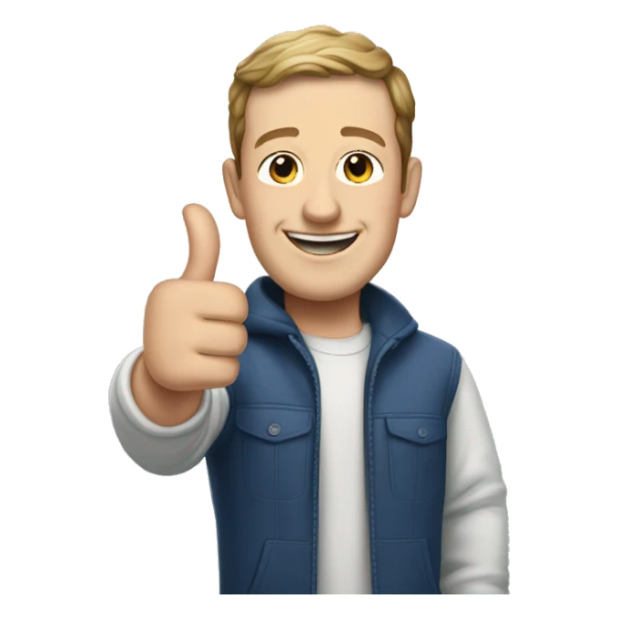 mark zuckenberg giving a thumbs up sticker