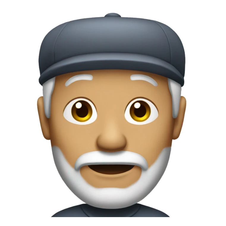 old asian man in a skullcap sticker