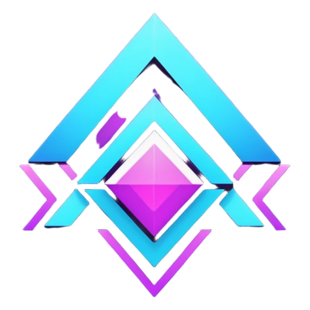 neon cyberpunk-themed icon representing focus sticker