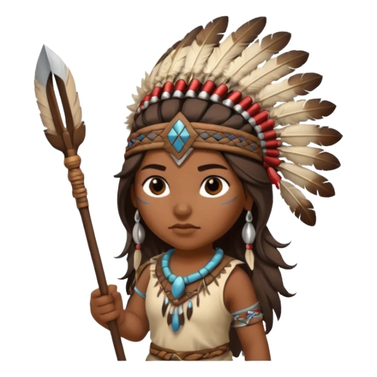Native American girl warrior  sticker