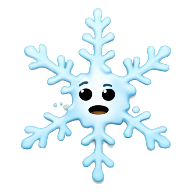 Melting snowflake sticker