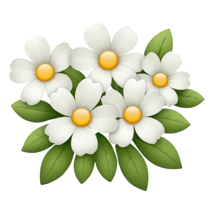 White flowers  sticker