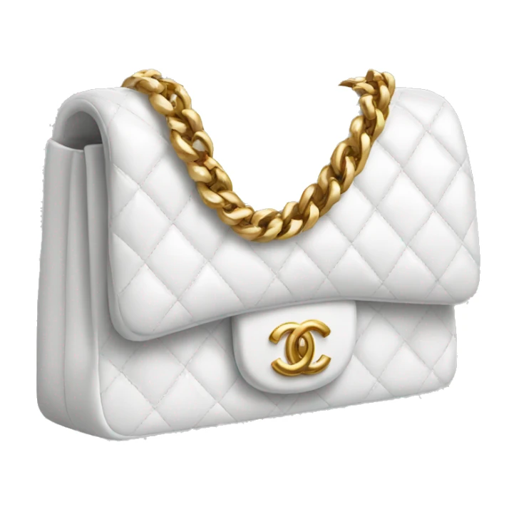 White Chanel bag sticker