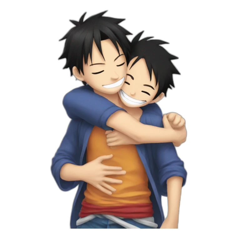 Ace Hug Luffy sticker
