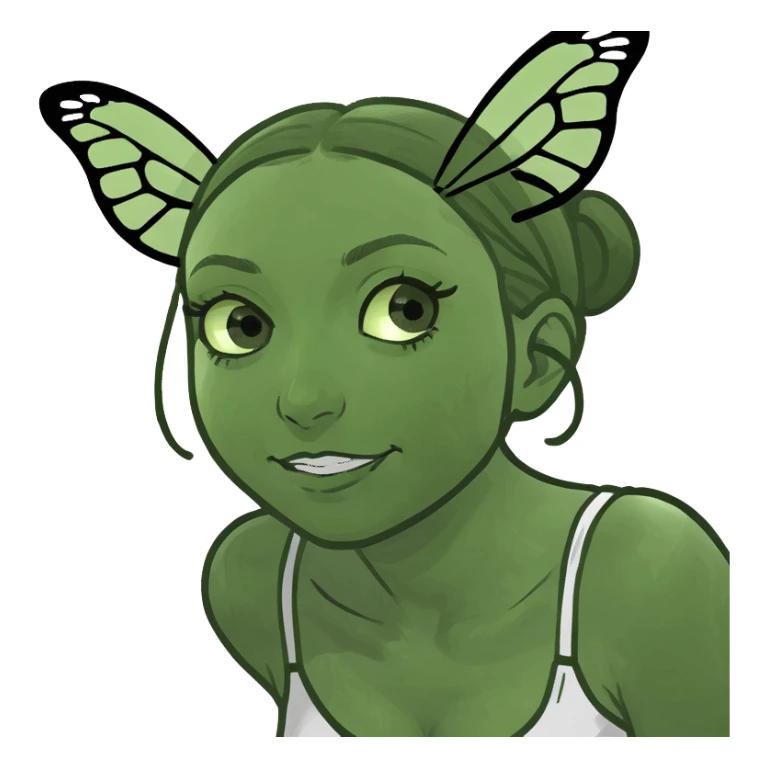 a girl doing butterfly stretch sticker