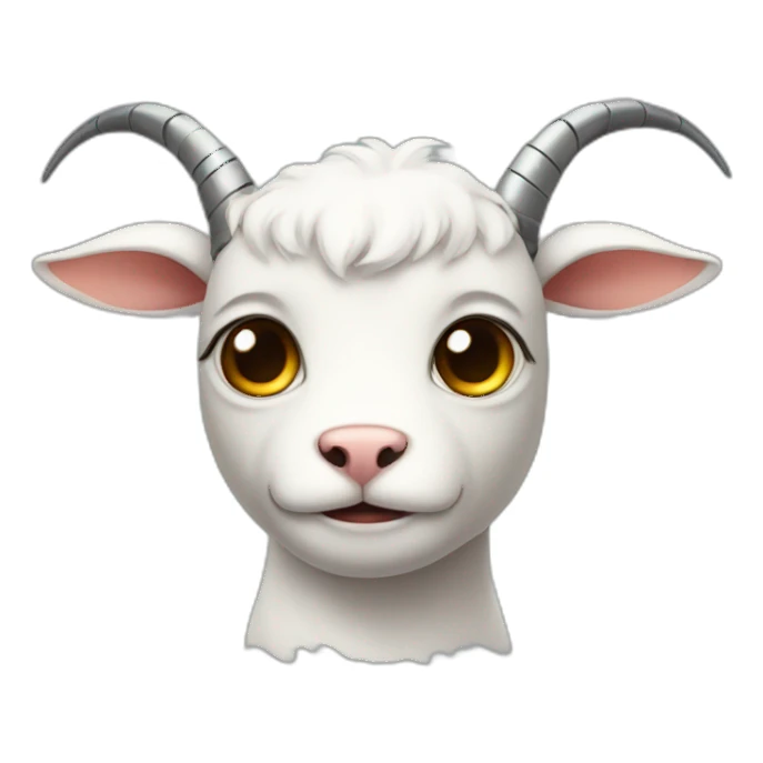 cute robot with goat horns sticker