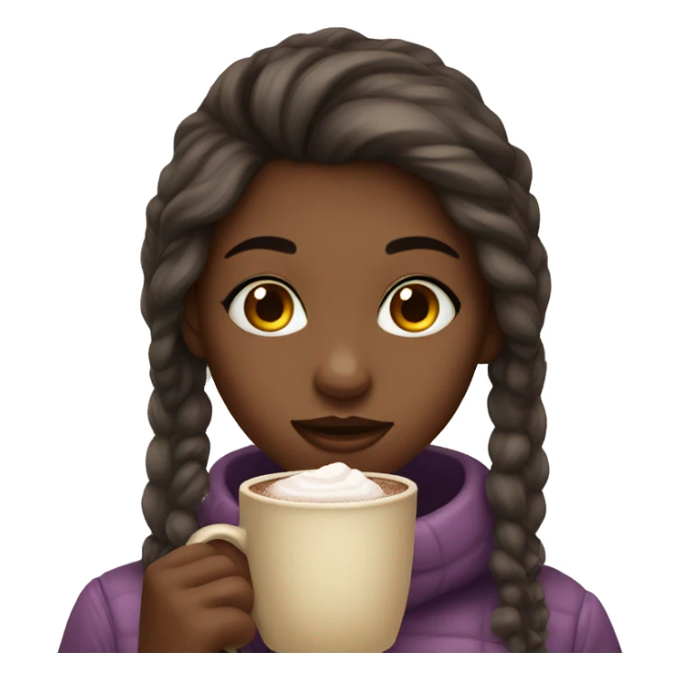 girl drinking hot chocolate  sticker