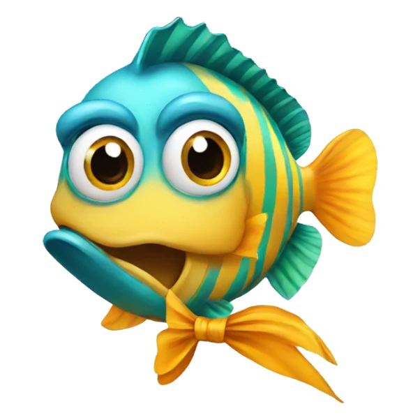 Fish wearing a bow tie  sticker