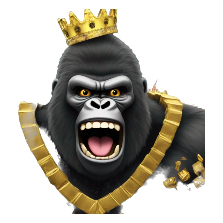 king kong at a rave sticker