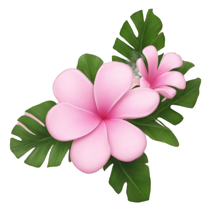 hawaiian flower light pink sticker