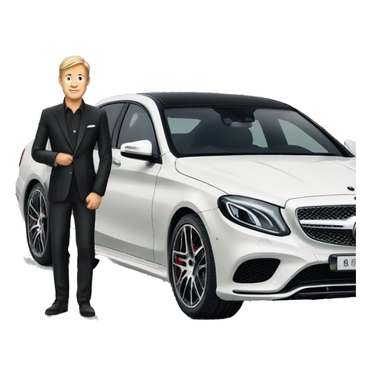 rich man outside brabus rocket 900 sticker