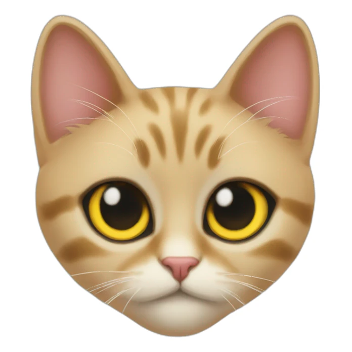 Heart-shaped cat eyes sticker
