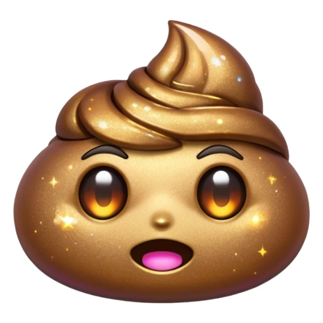 glitter poops brown cyberpunk sticker