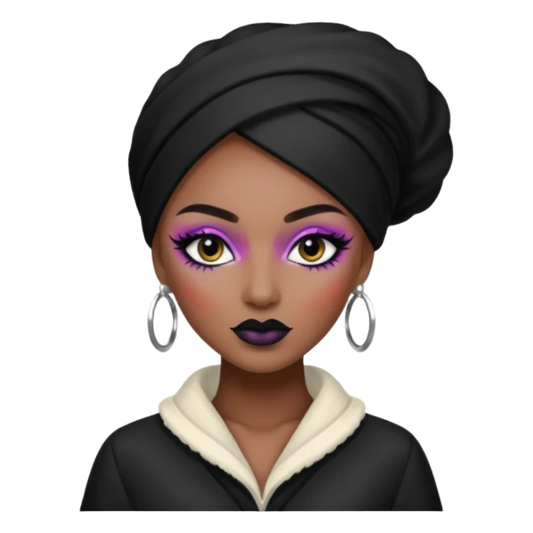 black make up artist sticker