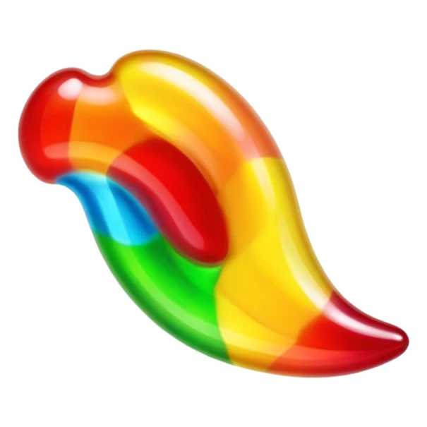 colorful shiny gusher gummy sticker