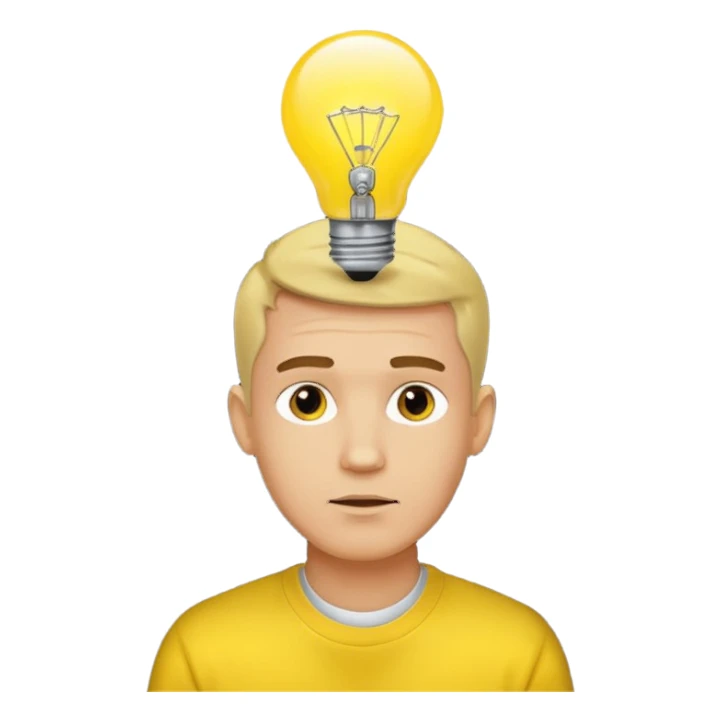 ligth man had an idea sticker