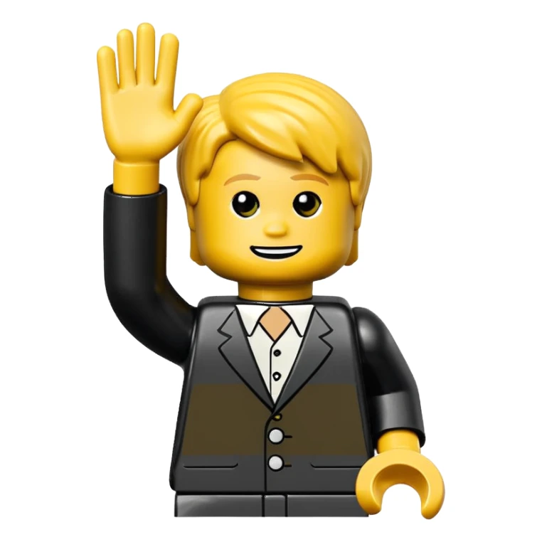 LEGO minifigure waving sticker