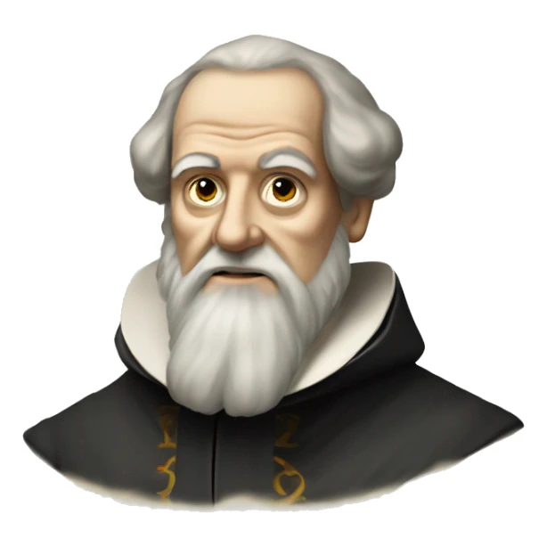 galileo galilei portrait without glasses sticker