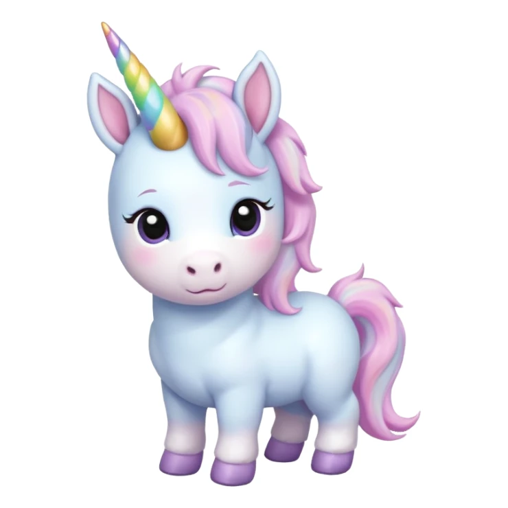 baby unicorn, chibi full body sticker