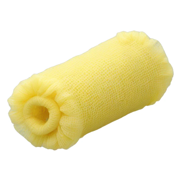 Synthetic mesh loofah sticker