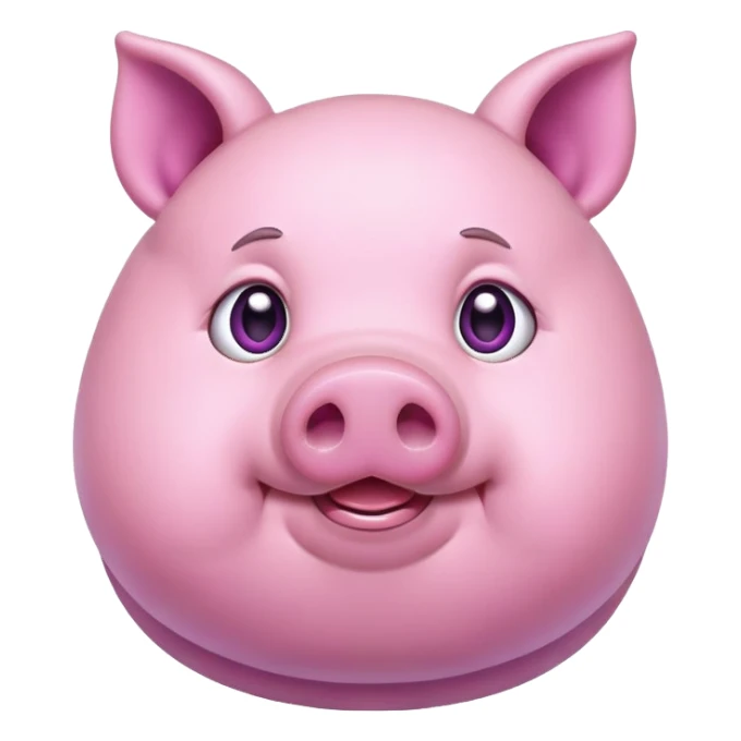 Purple pig sticker