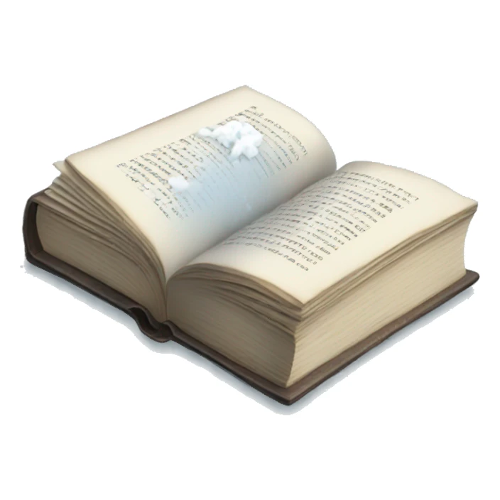 Book with snow sticker