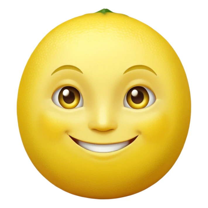 The juicy lemon is smiling sticker