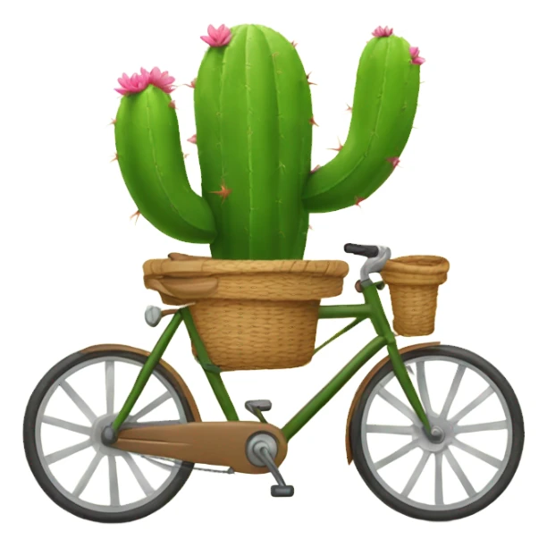 Cactus on bicycle sticker