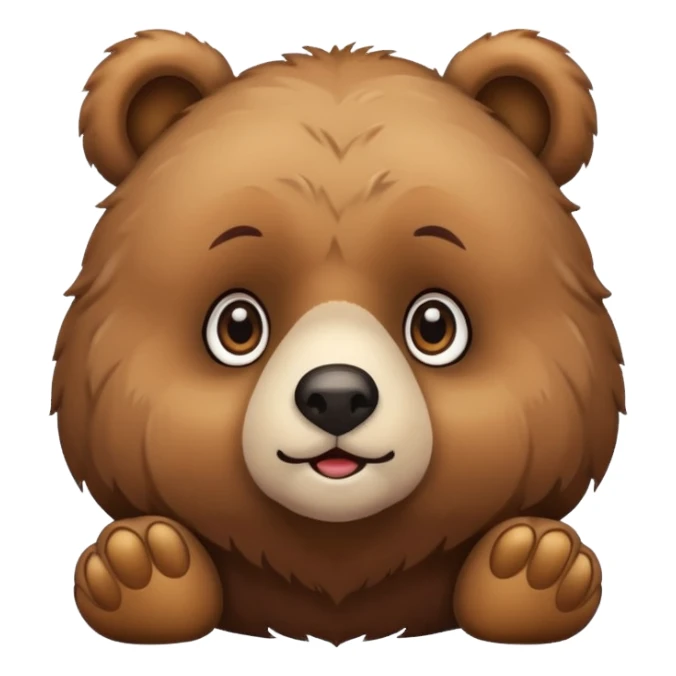 Adorable bear with big brown eyes  sticker