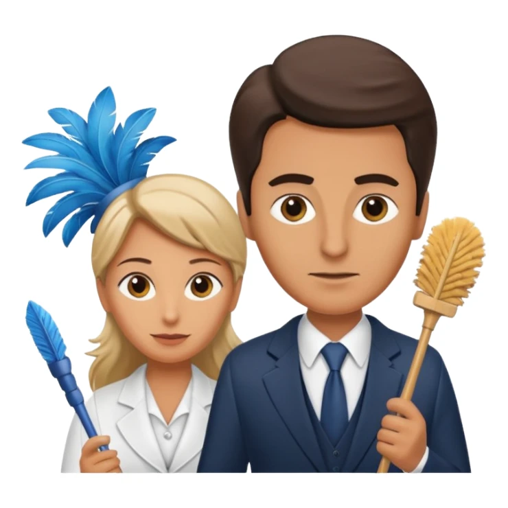 Ein Detektiv interviewt eine Putzfrau sticker