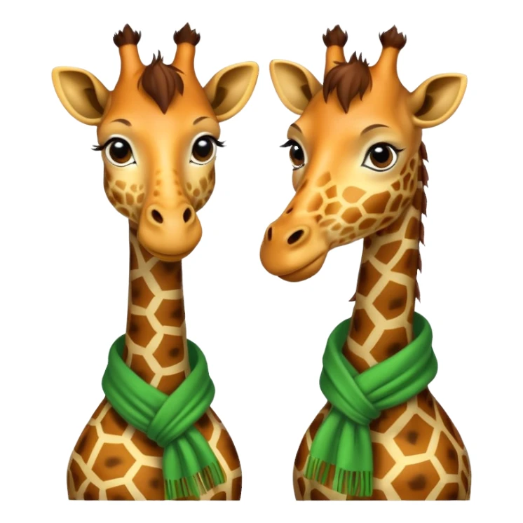 Giraffe with green Scarves sticker