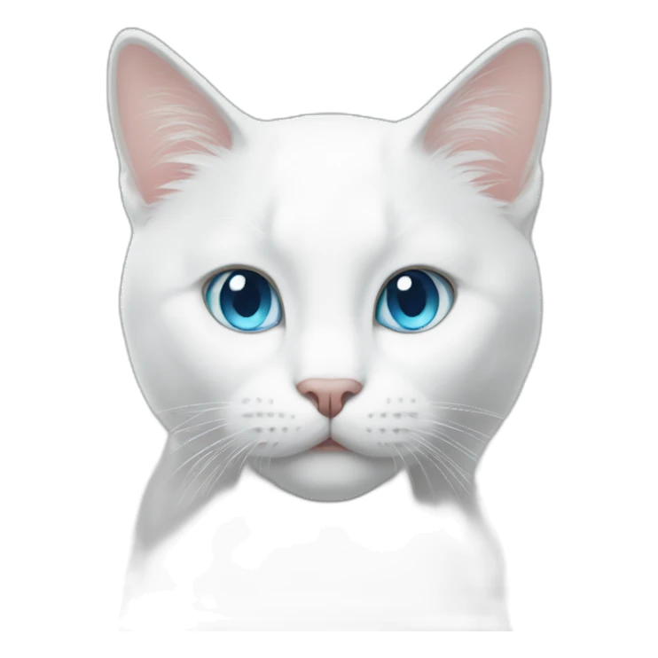 white cat with light blue eyes sticker