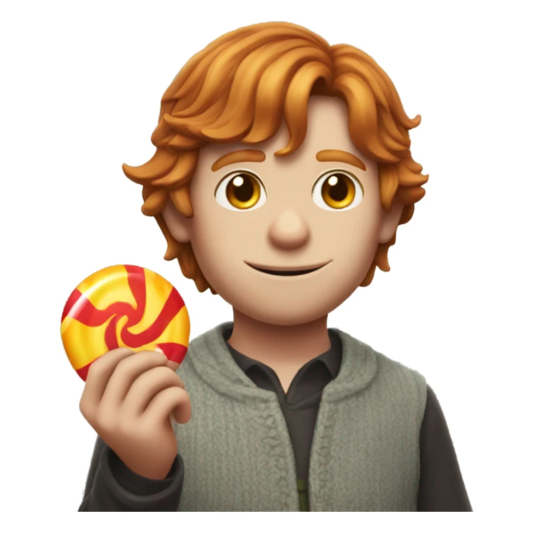 Ron Weasley holds a candy in his hands sticker