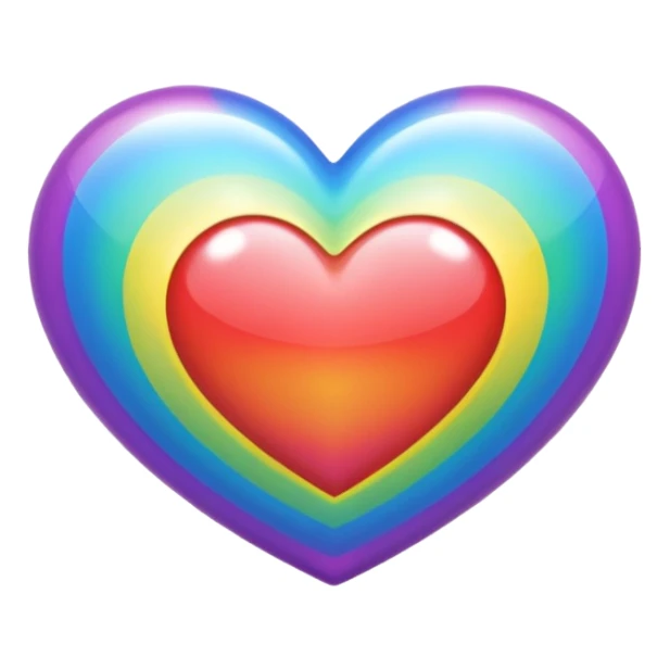 rainbow heart sticker